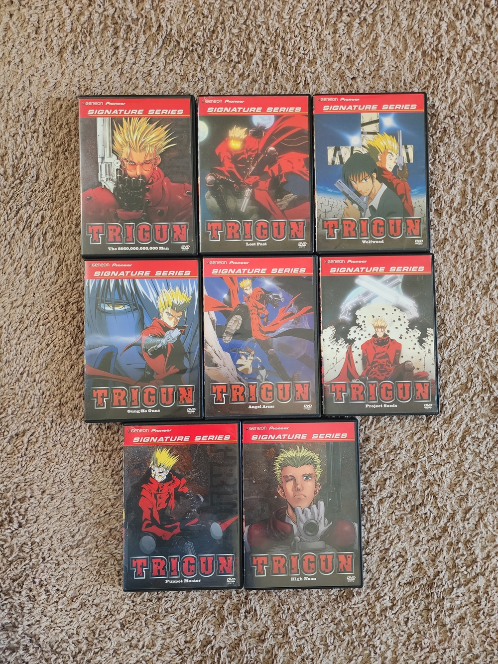 Trigun Anime DVD Lot of 8 Geneon Pioneer Signature Series